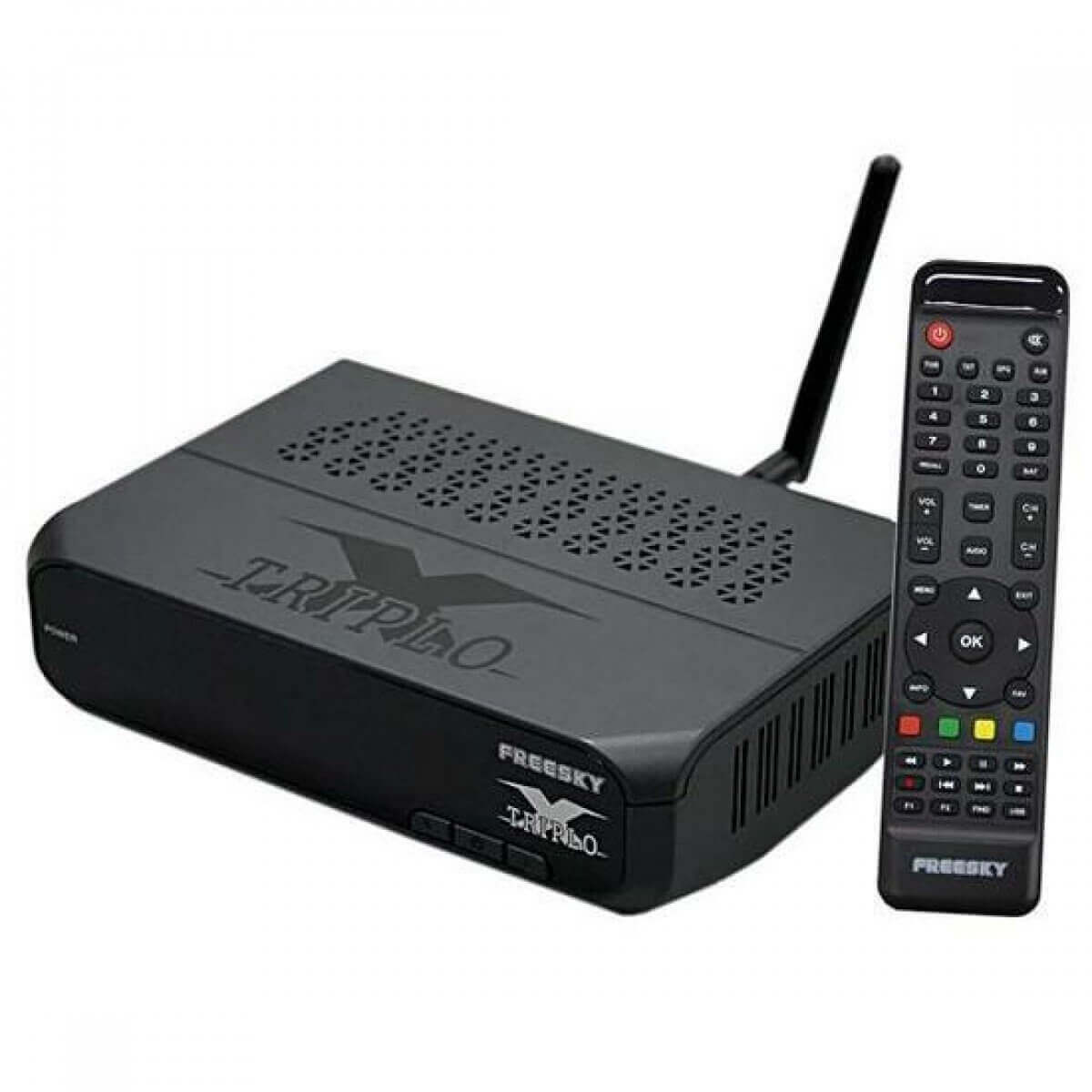 Receptor FTA Freesky Triplo X com Wi-Fi HDMI/USB Bivolt 